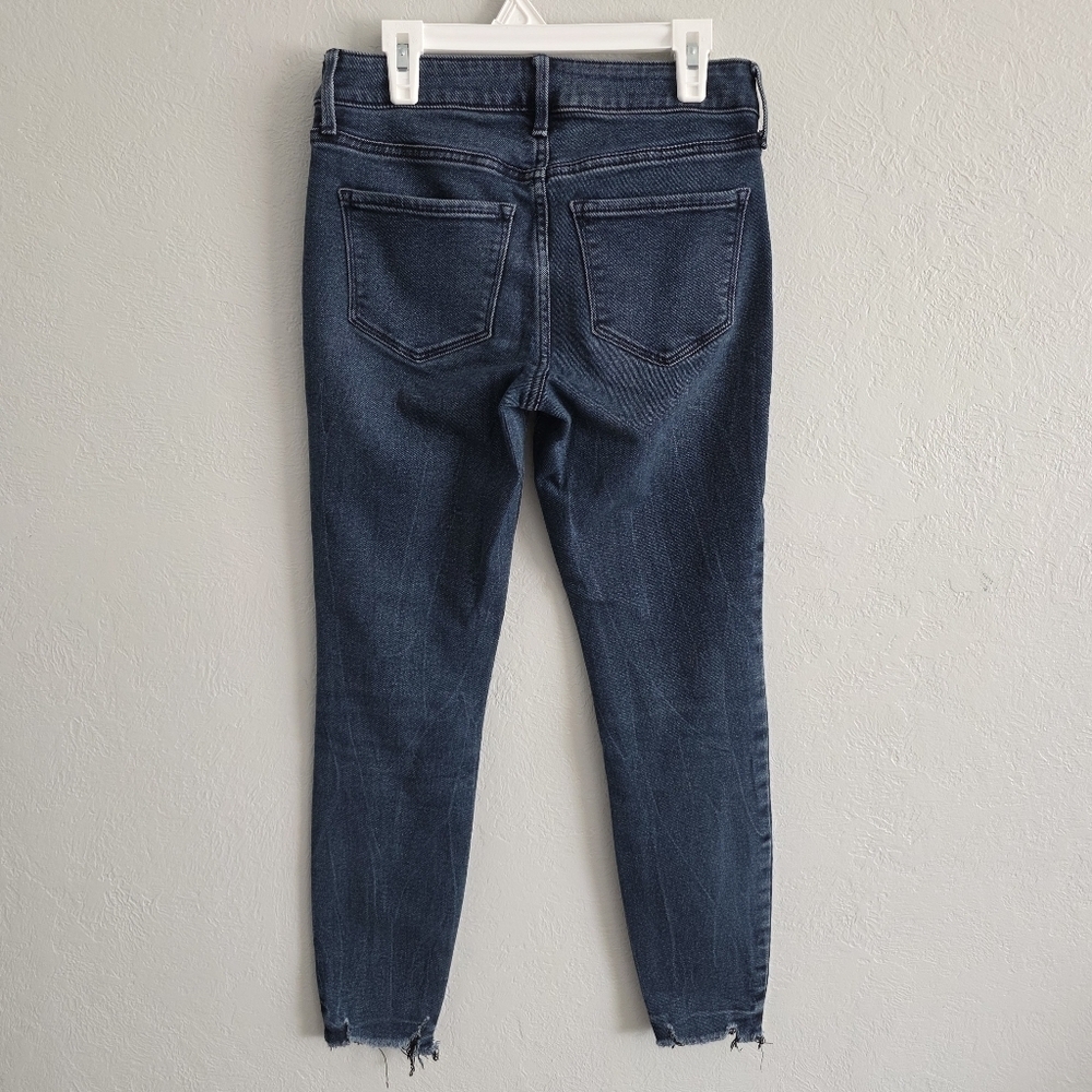 Old Navy Womens Rockstar Super Skinny Ankle Mid-Rise Dark Wash Denim Jeans Sz 0 - Picture 4 of 9